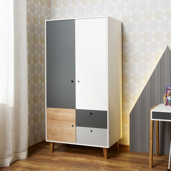 Modular A3014 - Kids wardrobe with 4 modules - Alondra