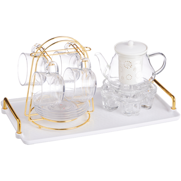 سحر طقم فناجين شاي مع صينية