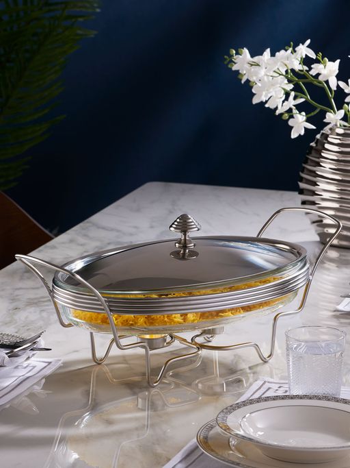 Gold serving dishes best sale