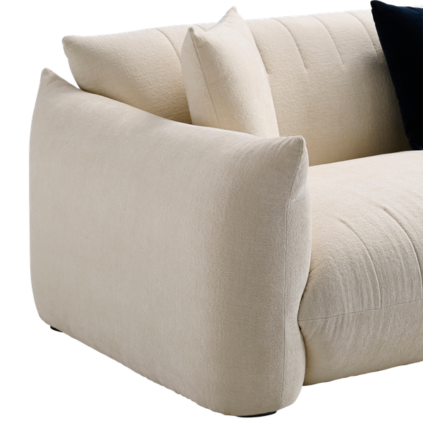 Material Sofia 3-Seater Sofa Fiber Wood