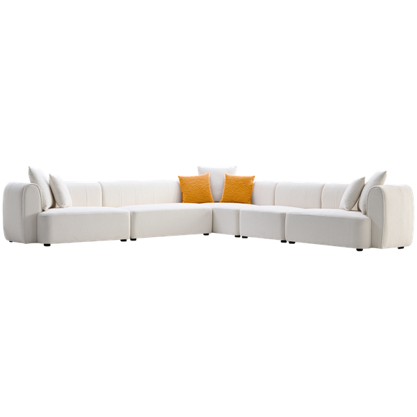 Material Isabella L-Shape Sofa Ivory