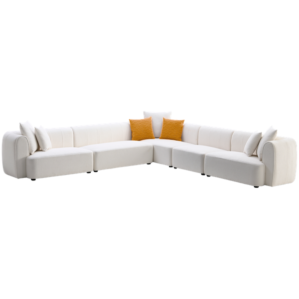 Isabella L-Shape Sofa Ivory