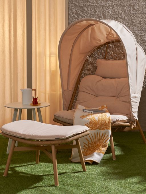 Selena Canopy Chair and Footrest
