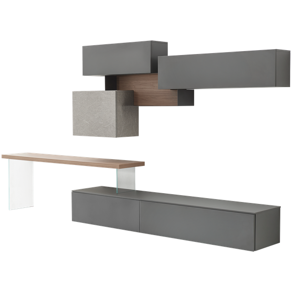 ميلامين بيرجامو مكتبة تلفزيون حائط مادة الصناعة بيرجامو مكتبة تلفزيون حائط