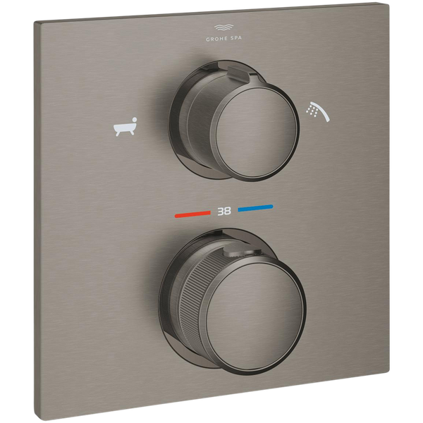 Allure Thermostat for concealed installation with 2-way diverter hand shower/bath filler