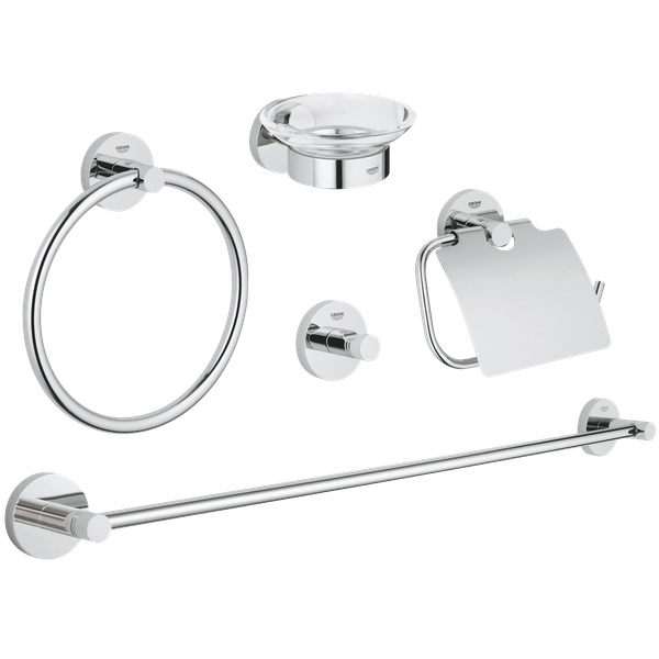 Essentials Master bathroom accessories set 5-in-1